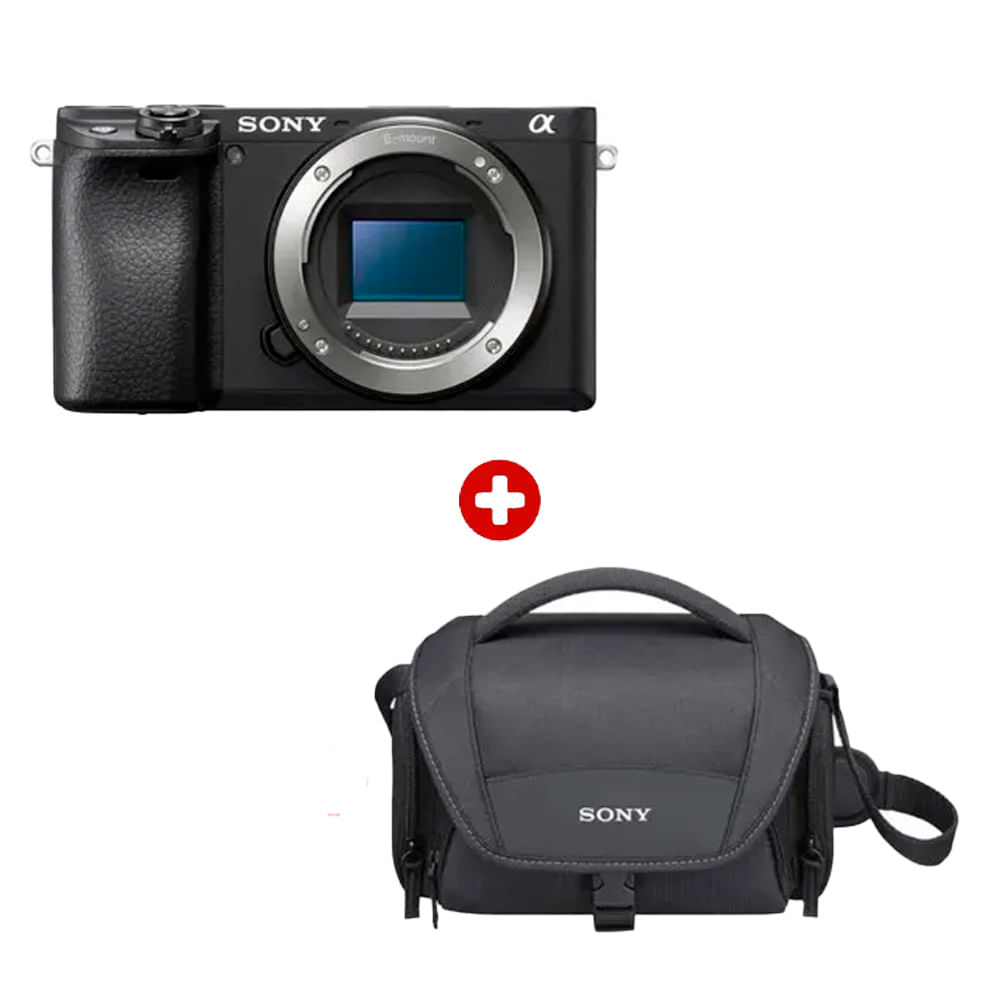 Imagen 1 del producto Cámara semi profesional mirrorless Sony Alpha a6400, APS-C 4K ISO 102400 + maletín de transporte LCS-U21, negro