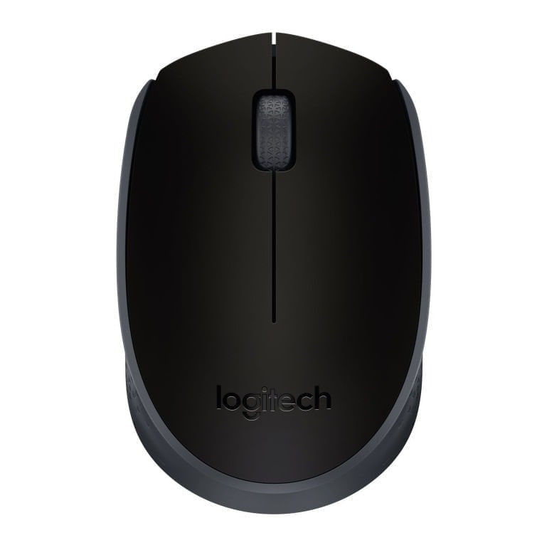 Mouse inalámbrico Logitech M170 receptor USB 2.4 GHz, 1000 dpi, 3 botones, negro