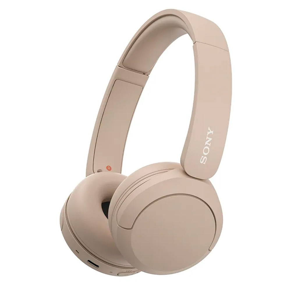 Audífonos Bluetooth on ear Sony WH-CH520 con almohadillas acolchadas, máx. 50 horas, control de música y llamadas, beige