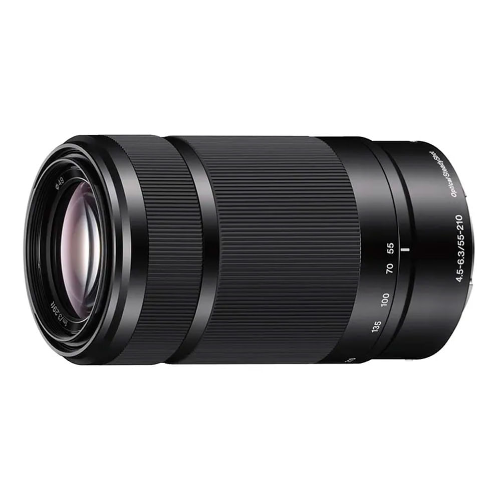 Imagen 1 del producto Lente zoom teleobjetivo Sony 55-210mm F4.5-6.3 APS-C, Montura E con estabilización SteadyShot óptico, negro