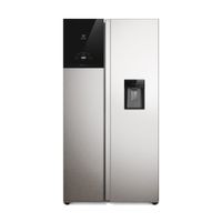 Refrigerador Electrolux No Frost Side by Side, 522 litros, Inverter AutoSense, dispensador de agua, gris