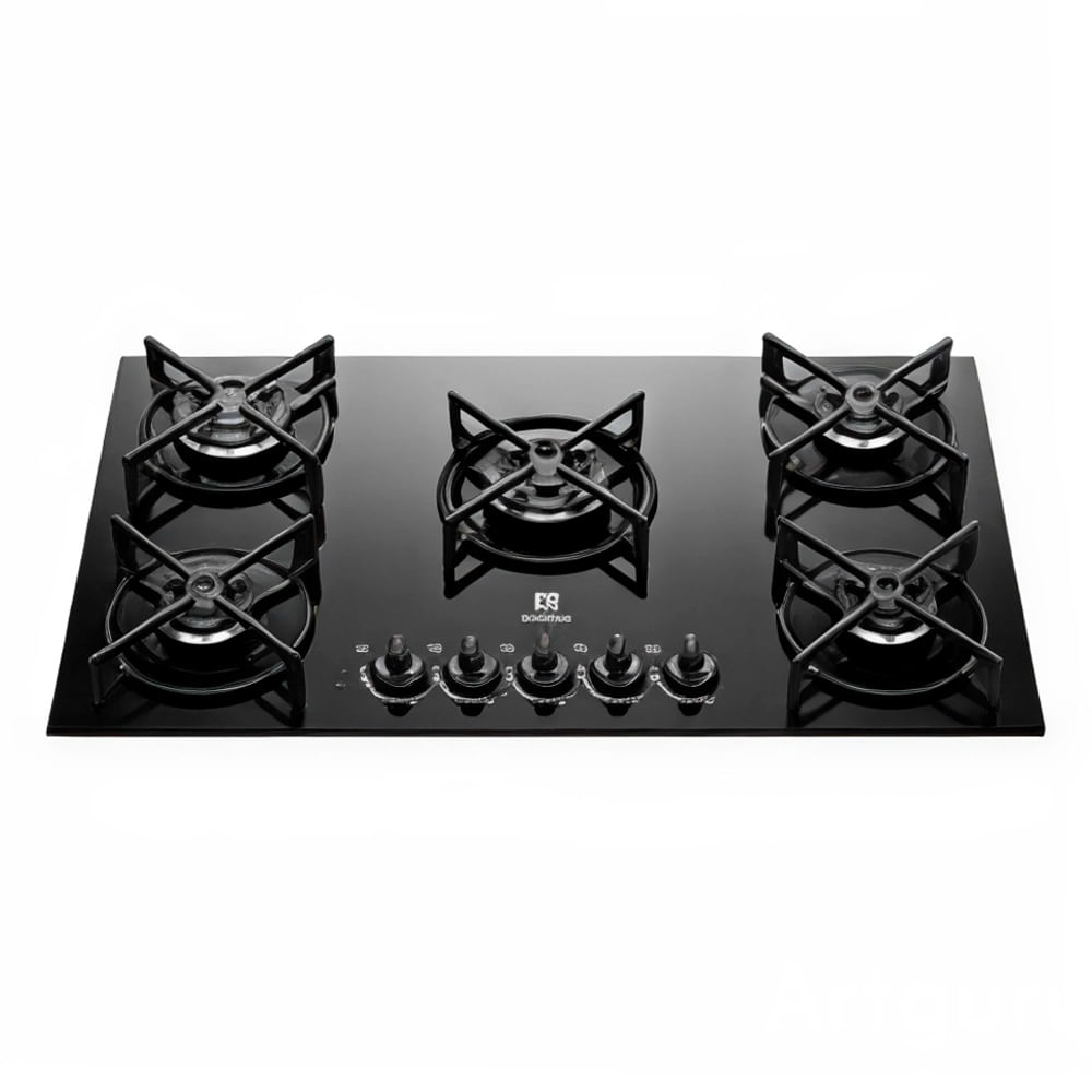 Cocina empotrable a gas Electrolux Efficient KE5GT, 5 hornillas, vitrocerámica, triple llama