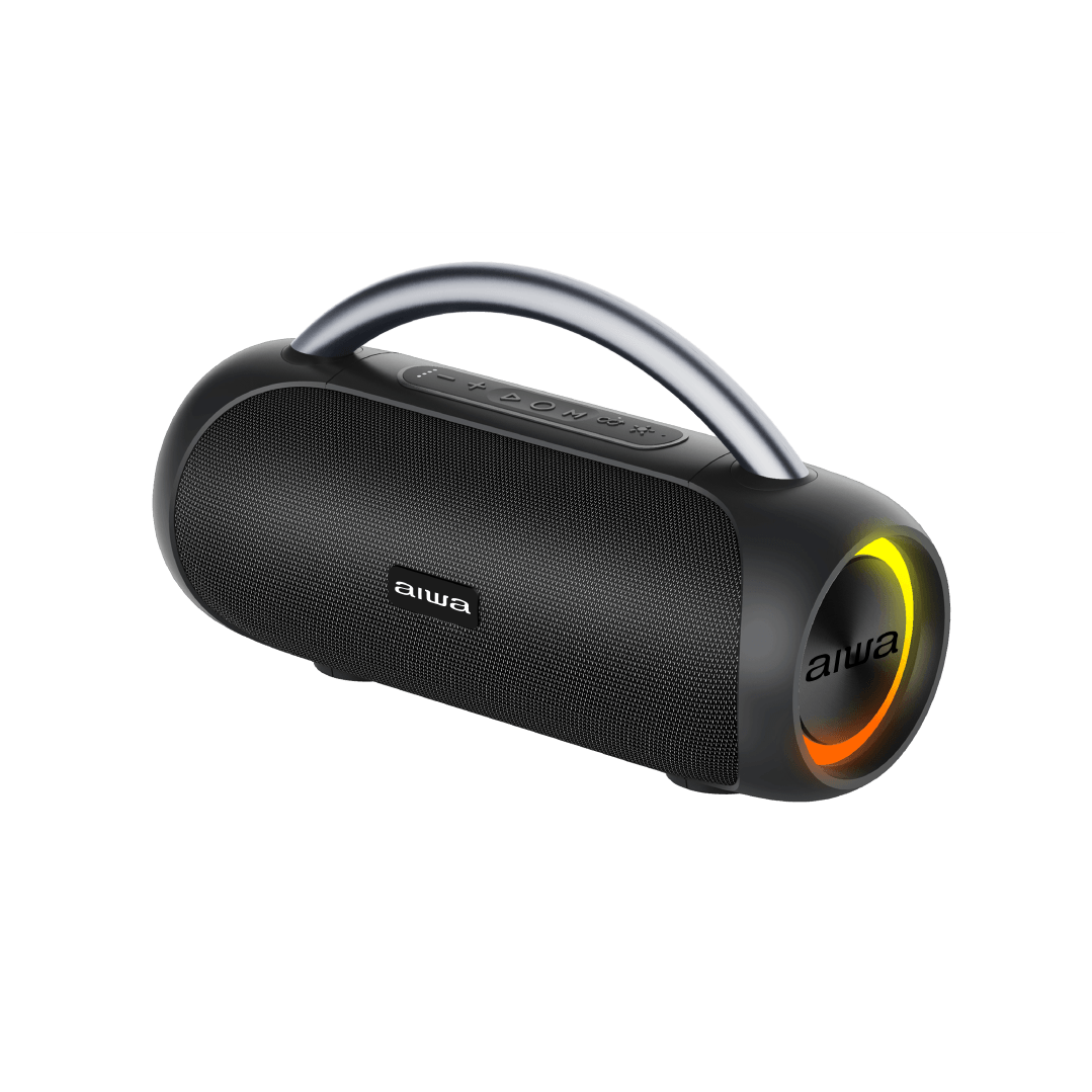 Imagen 2 del producto Parlante bluetooth portátil Aiwa AWS10BTB 20W, resistente al agua IPX5, Radio FM batería hasta 3 horas, negro