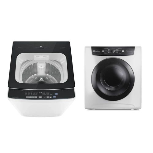 Combo: Lavadora Electrolux 15kg Inverter EWIP15F2XSWW + secadora 7kg EDEJ07D2JSYW