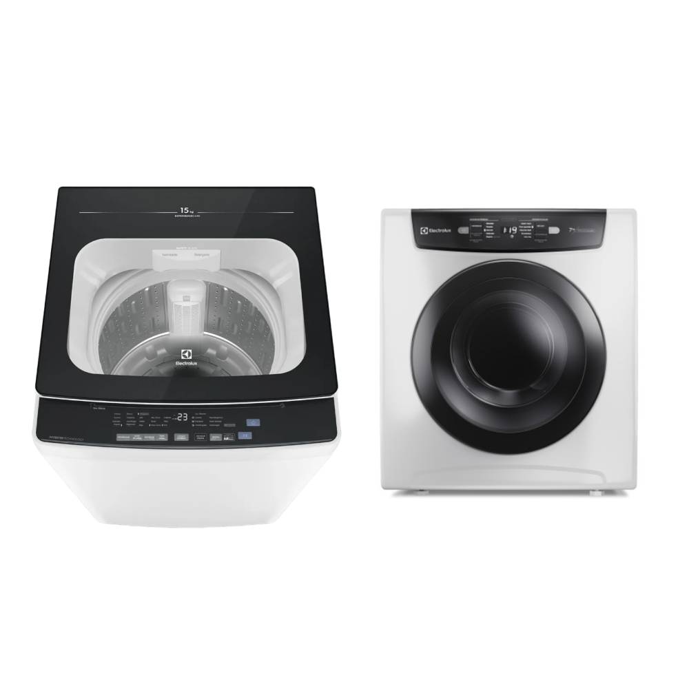 Imagen 1 del producto Combo: Lavadora Electrolux 15kg Inverter EWIP15F2XSWW + secadora 7kg EDEJ07D2JSYW