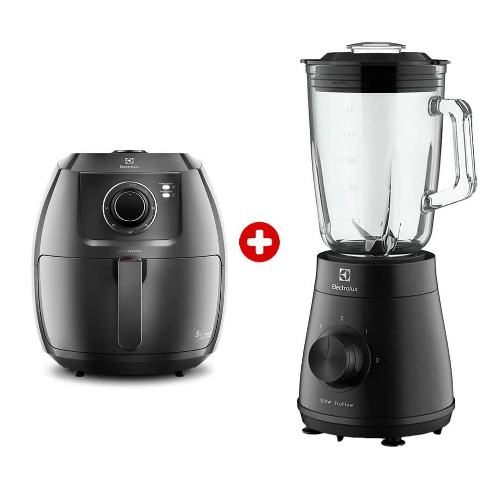 Combo: Licuadora Electrolux 500W, tecnología TruFlow, EBS20 + freidora de aire Electrolux, 5 litros, Family Efficient EAF50