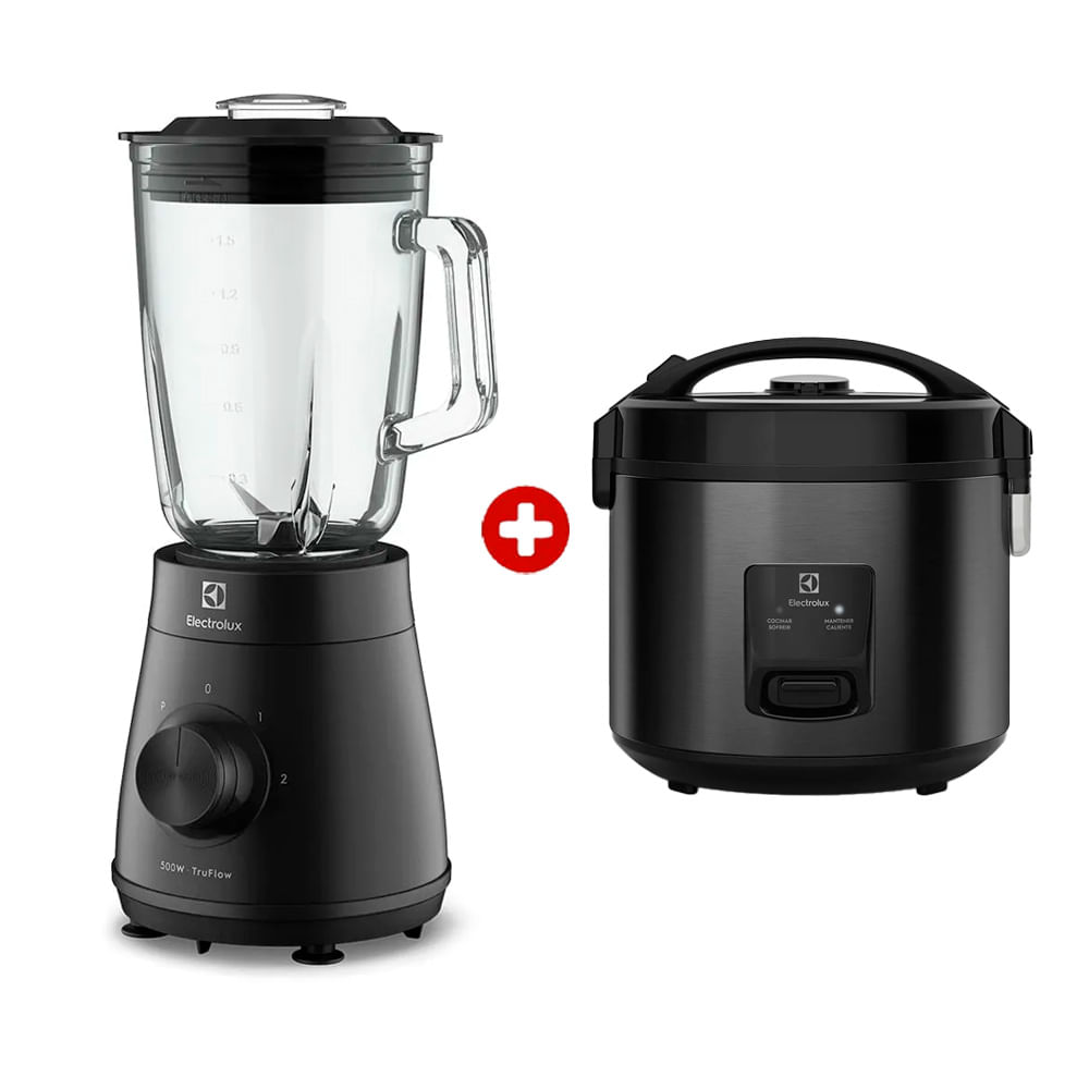 Combo: Licuadora Electrolux 500W, tecnología TruFlow EBS20 + olla arrocera Electrolux, 3.5 litros, Efficient ERC30