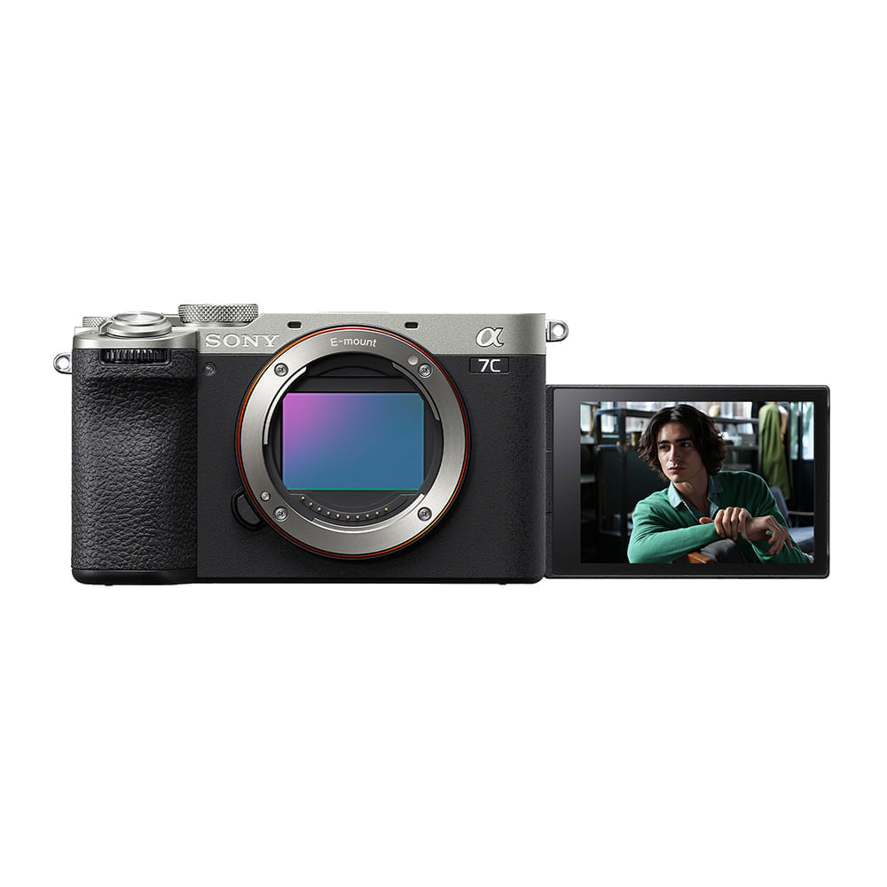 Cámara mirrorless Sony Alpha a7C II 33MP, sin lente incluida, video 4K 60p/50p, enfoque automático avanzado con IA, pantalla táctil, plata