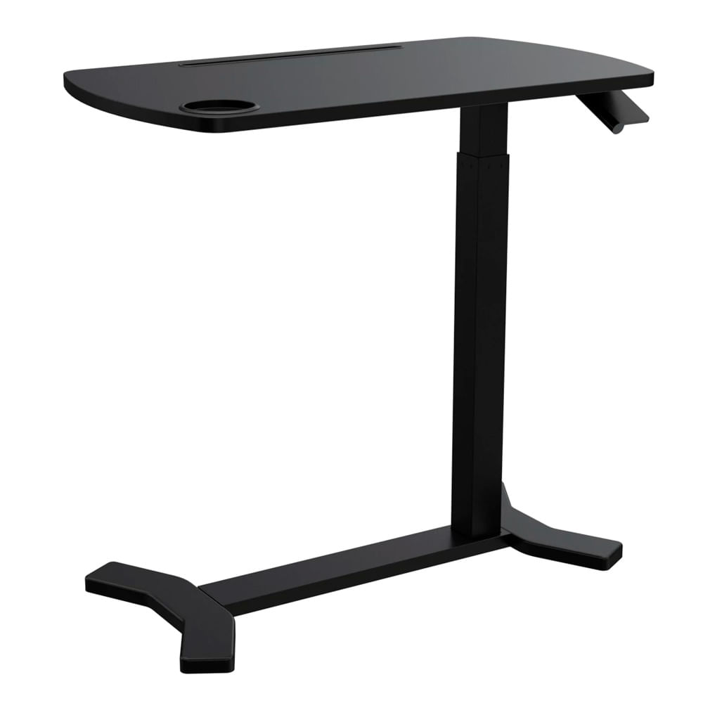 Escritorio para laptop regulable Ofideas, altura ajustable, con ruedas, negro
