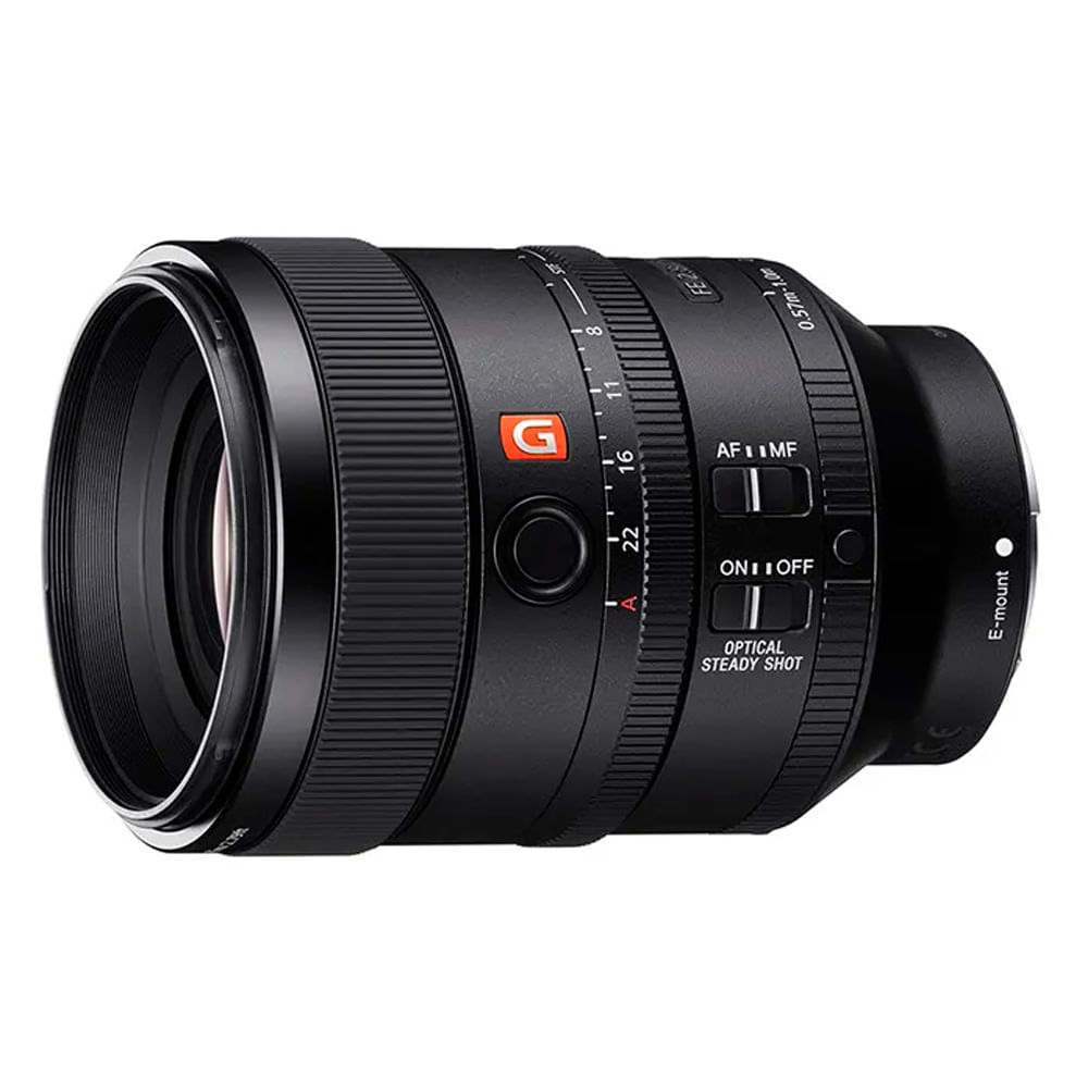 Lente Sony SEL100F28GM teleobjetivo medio prime, apertura máx. F2.8, montura E Full Frame, negro