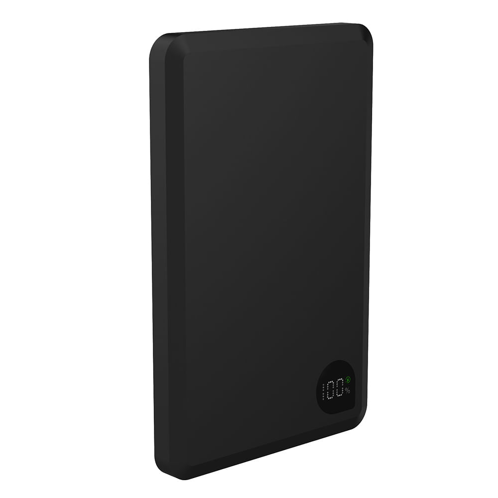 Imagen 2 del producto Batería externa con carga magnética Coolbox GMobile 15W, 5000 mAh, USB Tipo-C, 2 puertos, negro