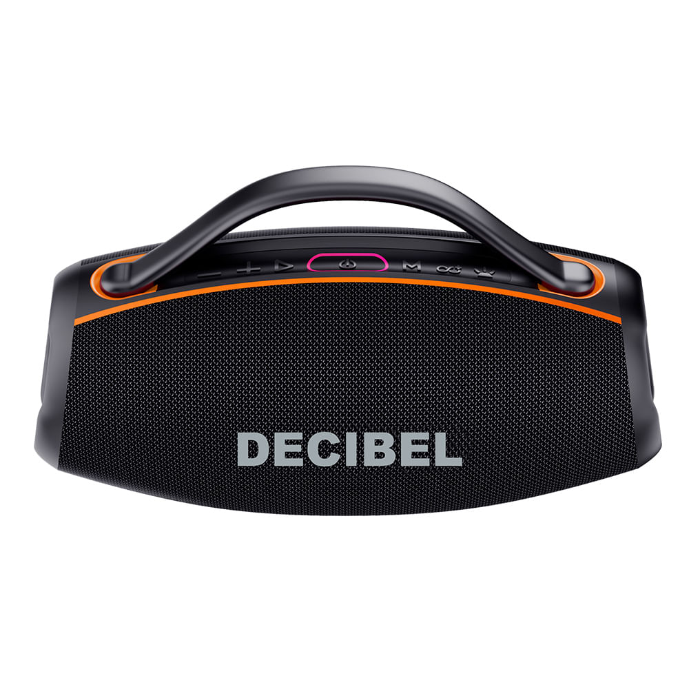 Parlante bluetooth Decibel Boompro2 80W, resistencia al agua IPX6, luces RGB, batería hasta 6 horas, negro