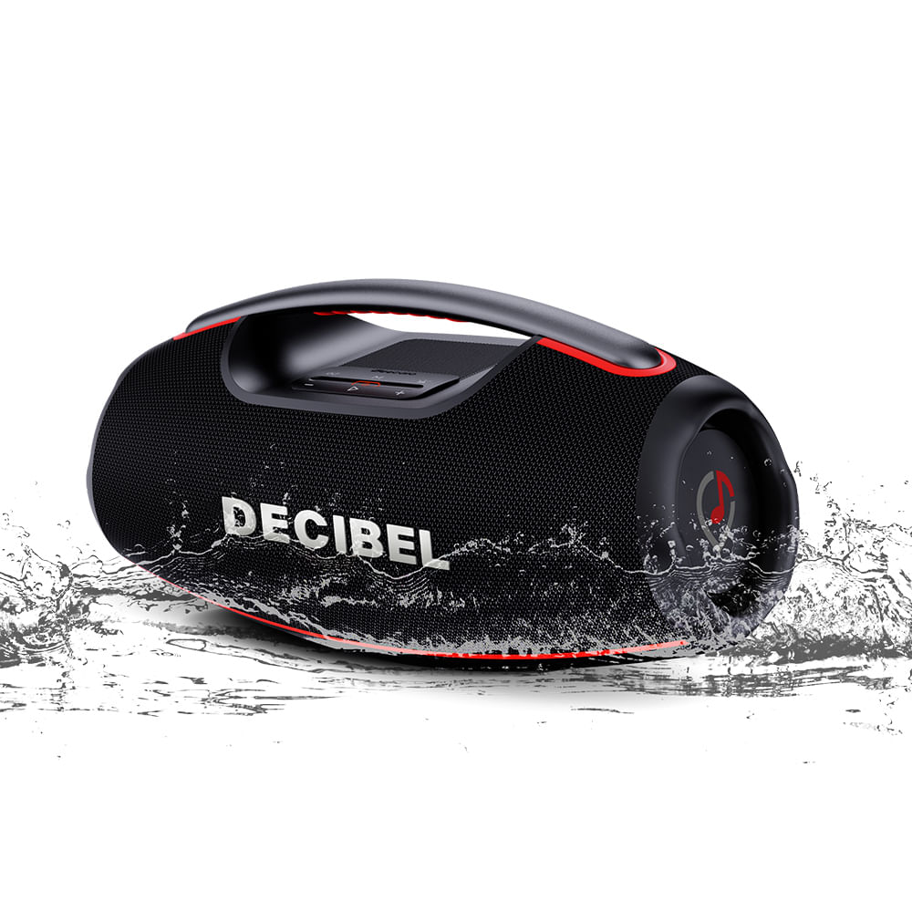 Imagen 2 del producto Parlante bluetooth Decibel Boommax2 130W, resistencia al agua IPX7, luces RGB, batería hasta 5 horas, negro