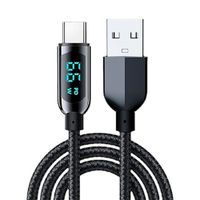 Cable trenzado tipo-C a USB Ottoware 100W, 1m, pantalla led, negro