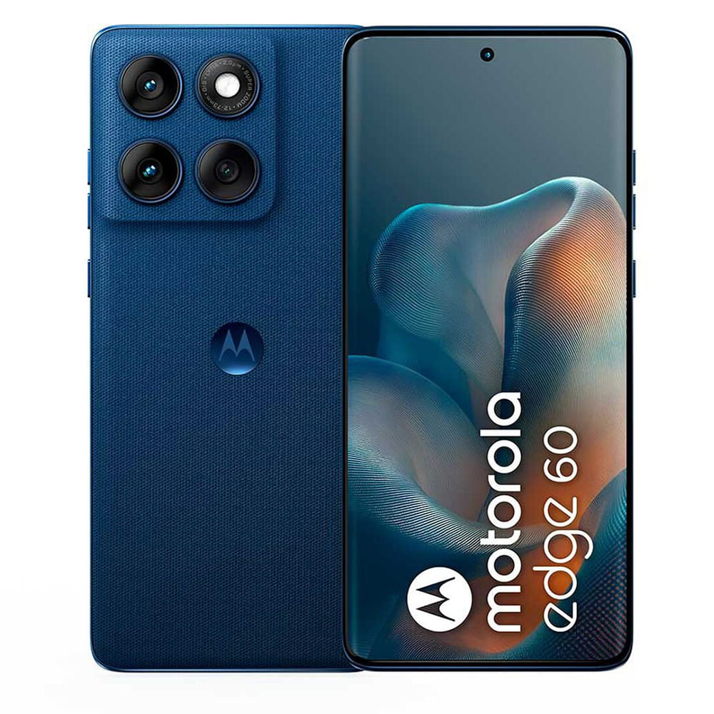 Celular Motorola Edge 60 5G 512GB, 12GB RAM, cámara trasera 50MP y frontal 50MP, 6.7", azul