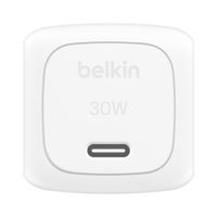 Cargador de pared tipo-C Belkin 30W, carga rápida, blanco