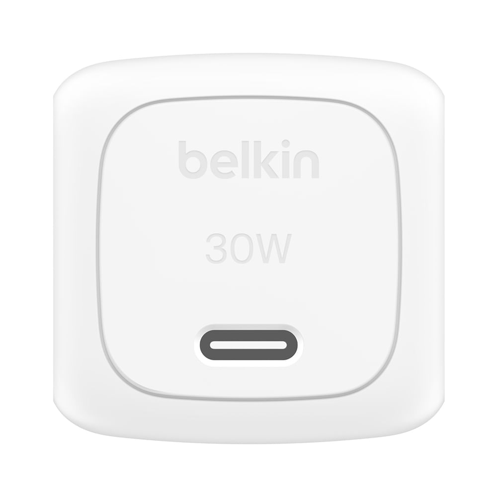 Cargador de pared tipo-C Belkin 30W, carga rápida, blanco