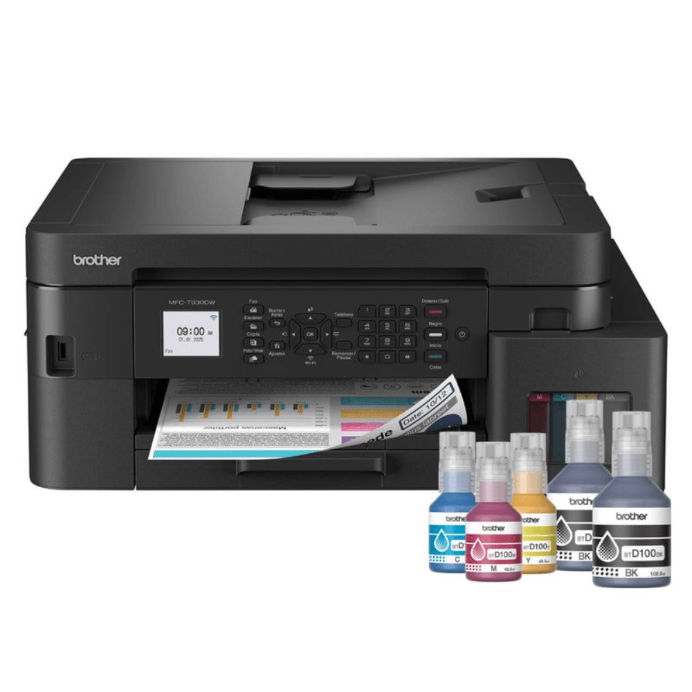 Impresora multifuncional Brother MFC-T930DW, inyección de tinta, inalámbrica, Wi-Fi, con tanques recargables