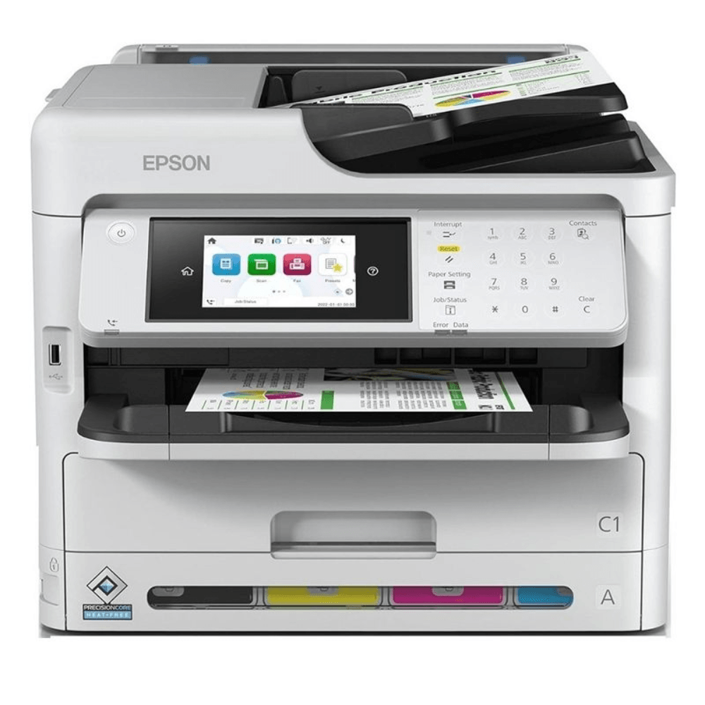 Impresora multifuncional Epson WorkForce Pro WF-C5810 PrecisionCore, inalámbrica, Wi-Fi, inyección de tinta, blanco