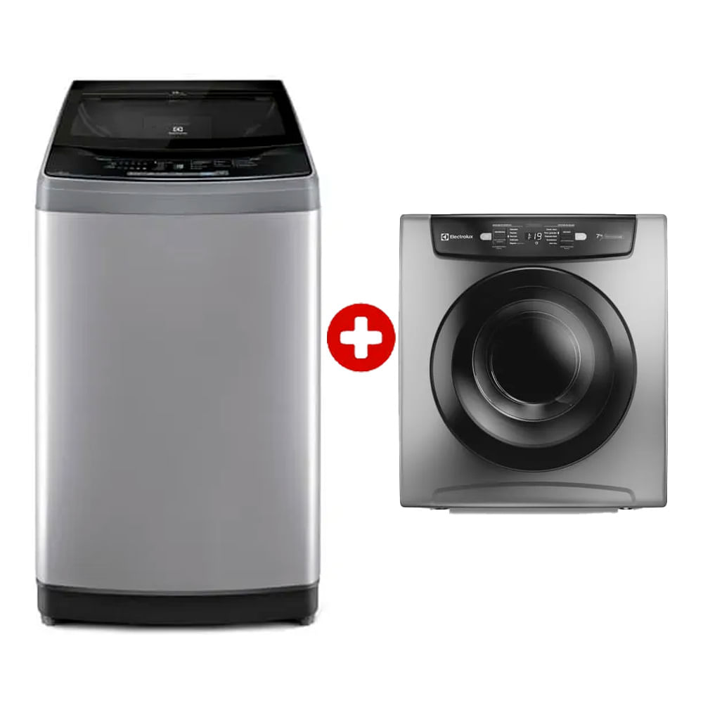 Combo: Lavadora Electrolux 13kg Premium Care EWIW13F2USVG + secadora 7kg EDEJ07D2JSYG gris