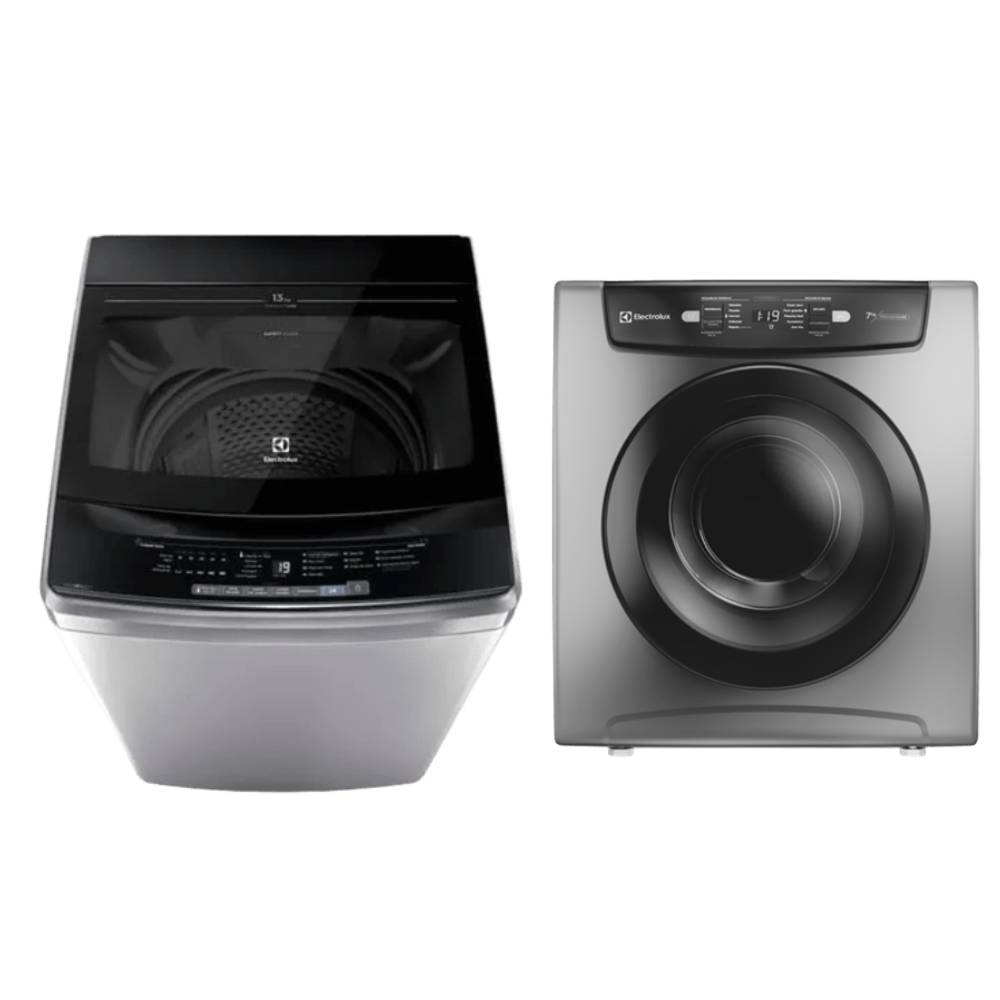 Imagen 2 del producto Combo: Lavadora Electrolux 13kg Premium Care EWIW13F2USVG + secadora 7kg EDEJ07D2JSYG gris