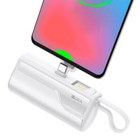 Batería externa 1Hora 4500 mAh, 10.5W, entrada USB-C, para celular, blanco