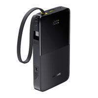 Batería externa Baseus Bipow 2 Pro 10000 mAh, 22.5W, con cable, USB, entrada USB-C, negro