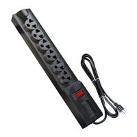 Supresor de pico Opalux 14-515AB-3M, 6 tomas, switch individuales, 3m