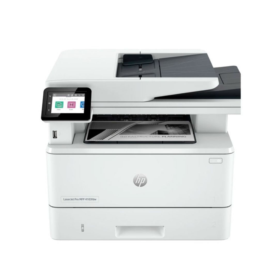 Impresora láser HP 4103FDW monocromática, inalámbrica/alámbrica, Wi-Fi, usa cartuchos de tóner