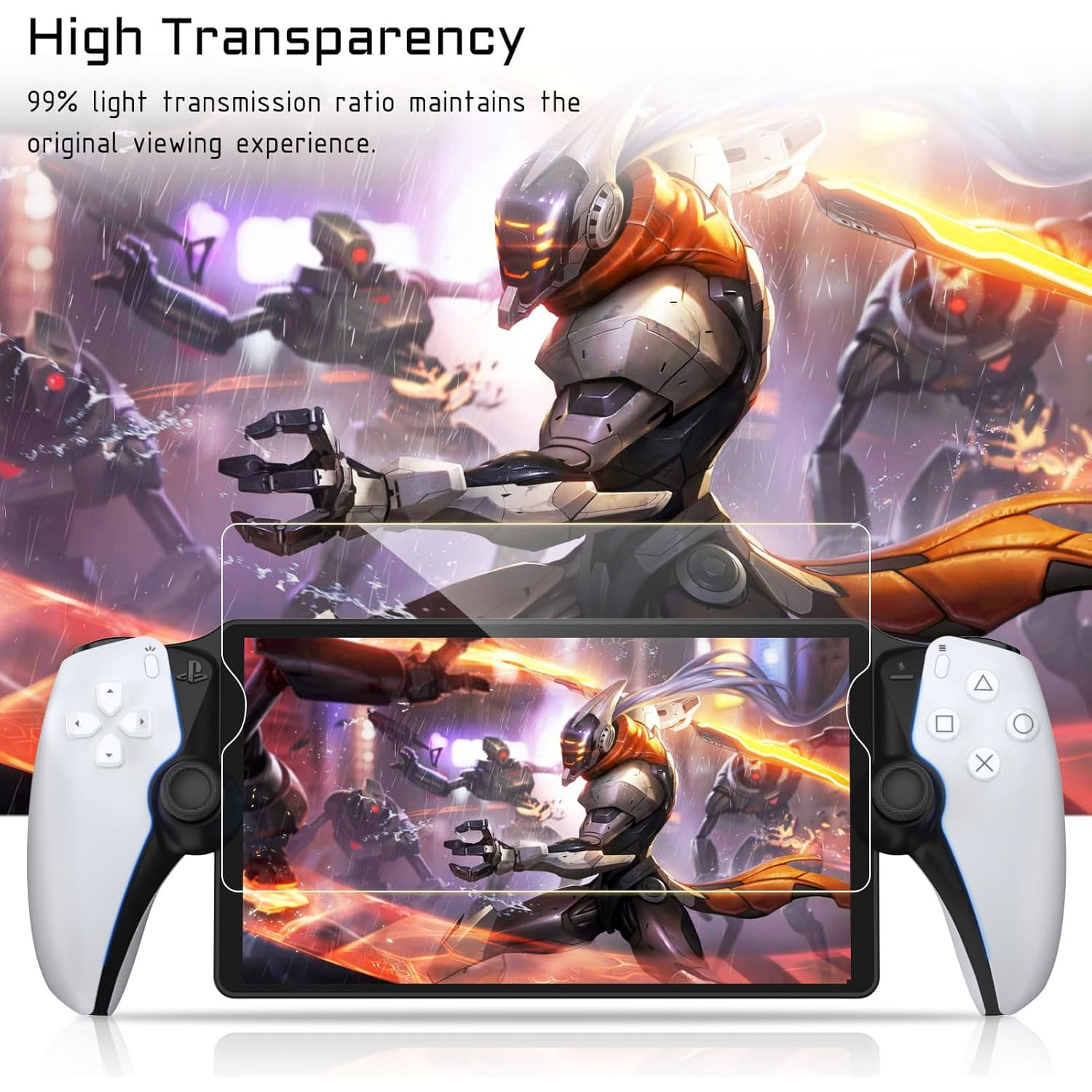 Imagen 2 del producto Mica de vidrio templado 9H para PlayStation Portal, alta resistencia, antirayones