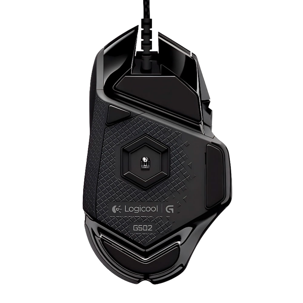 Imagen 2 del producto Mouse gamer alámbrico Logitech G502 Hero, conexión USB, 16000 dpi, 11 botones, RGB, negro