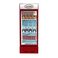 Vitrina exhibidora Alfano 350L, SC-350 XDC, refrigerada, 0° a 10°C, 4 parrillas, LED, comercial, rojo