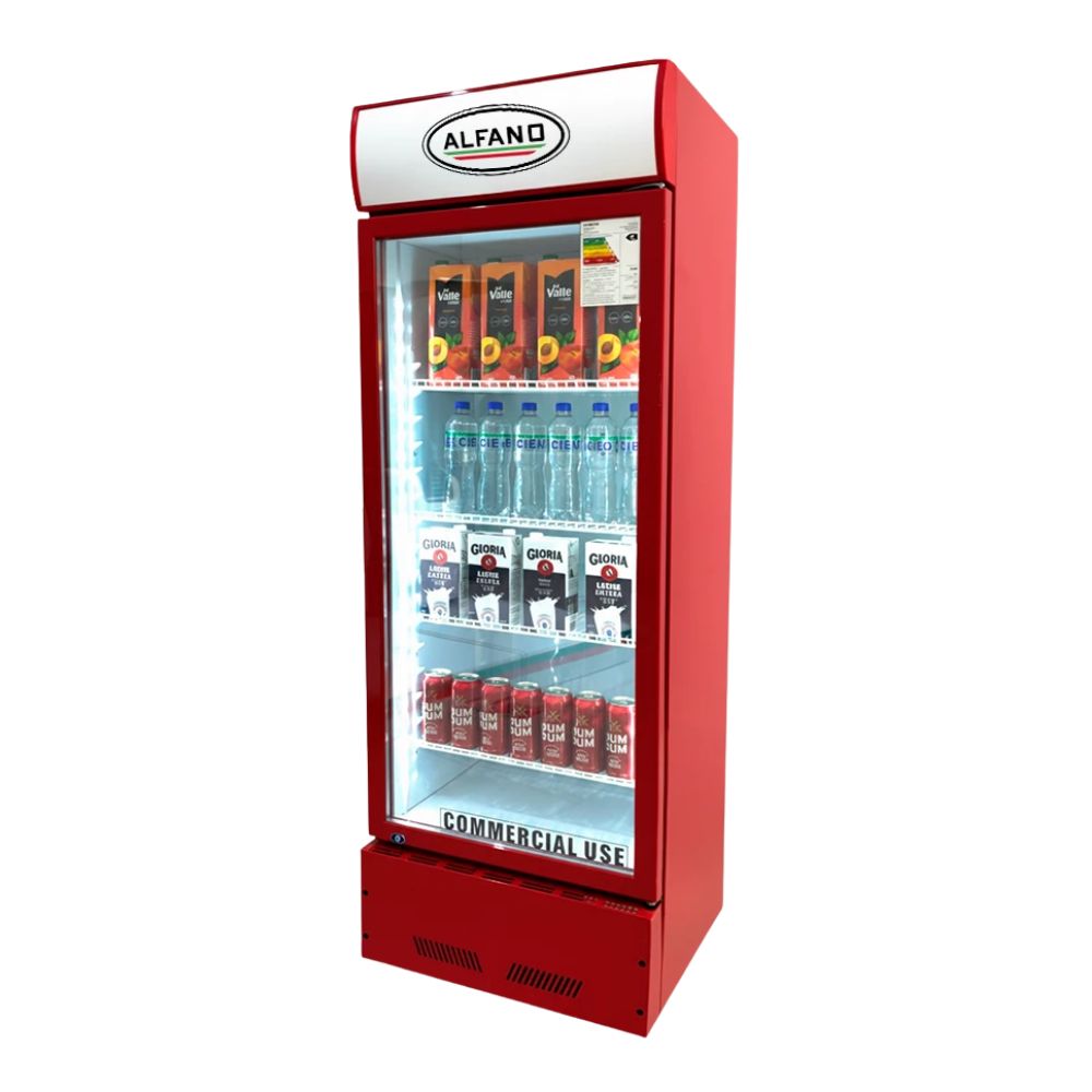 Imagen 2 del producto Vitrina exhibidora Alfano 350L, SC-350 XDC, refrigerada, 0° a 10°C, 4 parrillas, LED, comercial, rojo