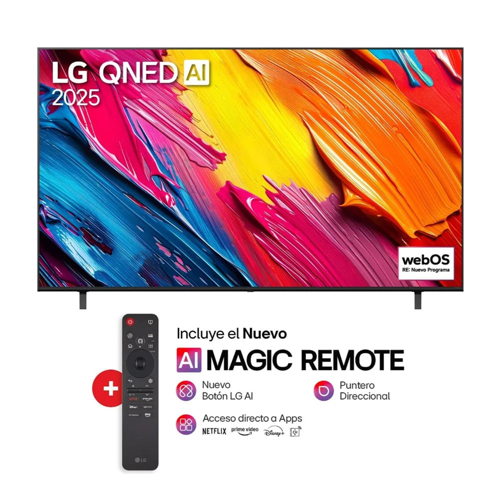 Imagen 2 del producto Smart TV LG 50"" 4K 3840 x 2160 QNED, webOS integrado, 50QNED70ASA, 2025