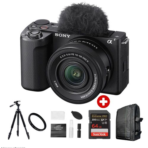 Cámara Sony ZV-E10 II Mirrorless + Lente 16-50mm II + Kit Ultimate