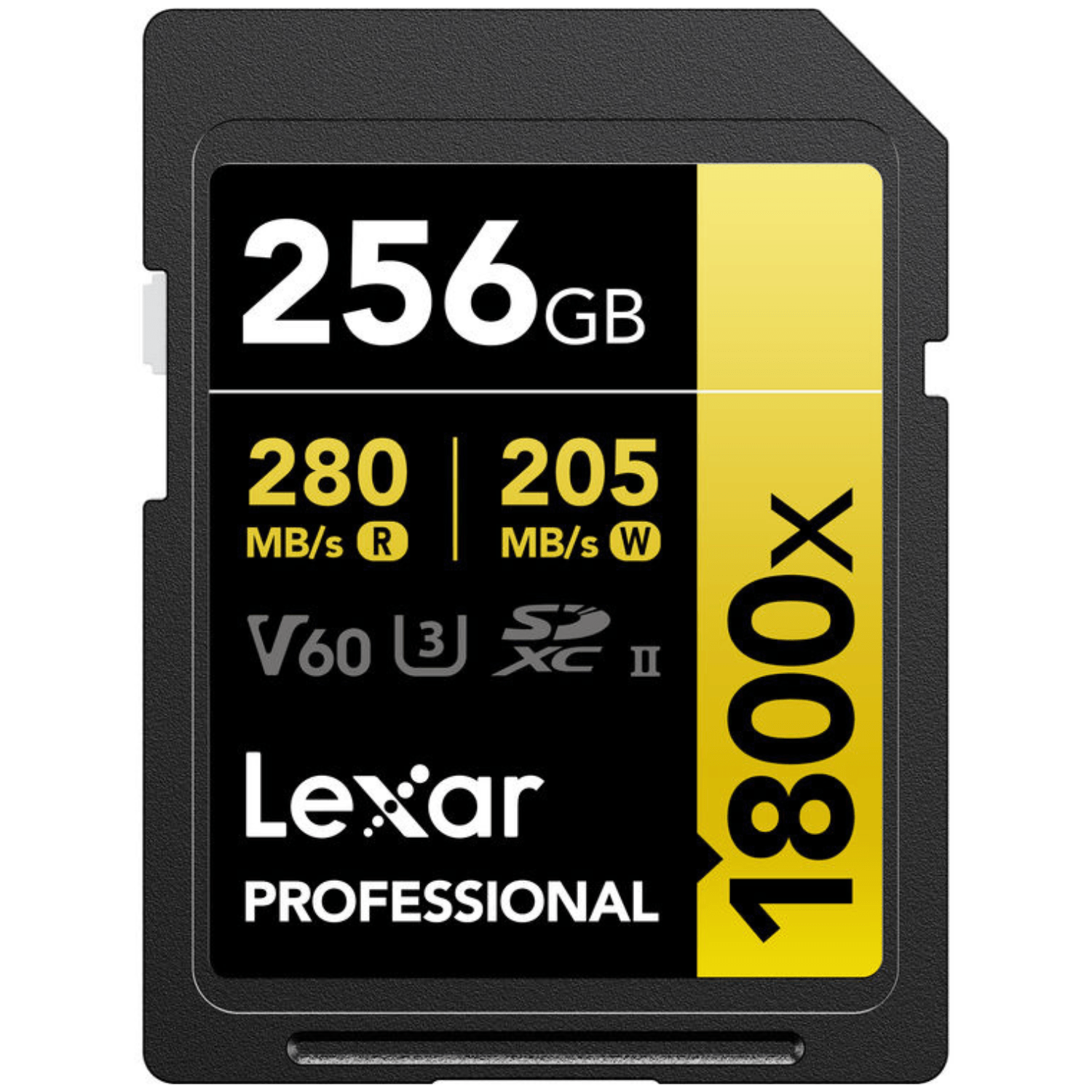 Memoria SDXC Lexar Professional 256GB, UHS-II, U3, V60, 280MB/s, 205MB/s, 1800x