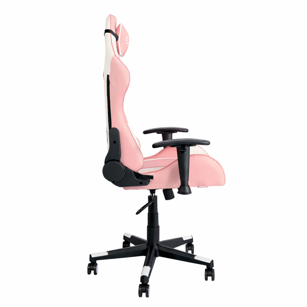 Imagen 2 del producto Silla gamer ergonómica Blazze Éxodo, reclinable 180°, brazos 2D, altura regulable, soporta 120kg, rosado