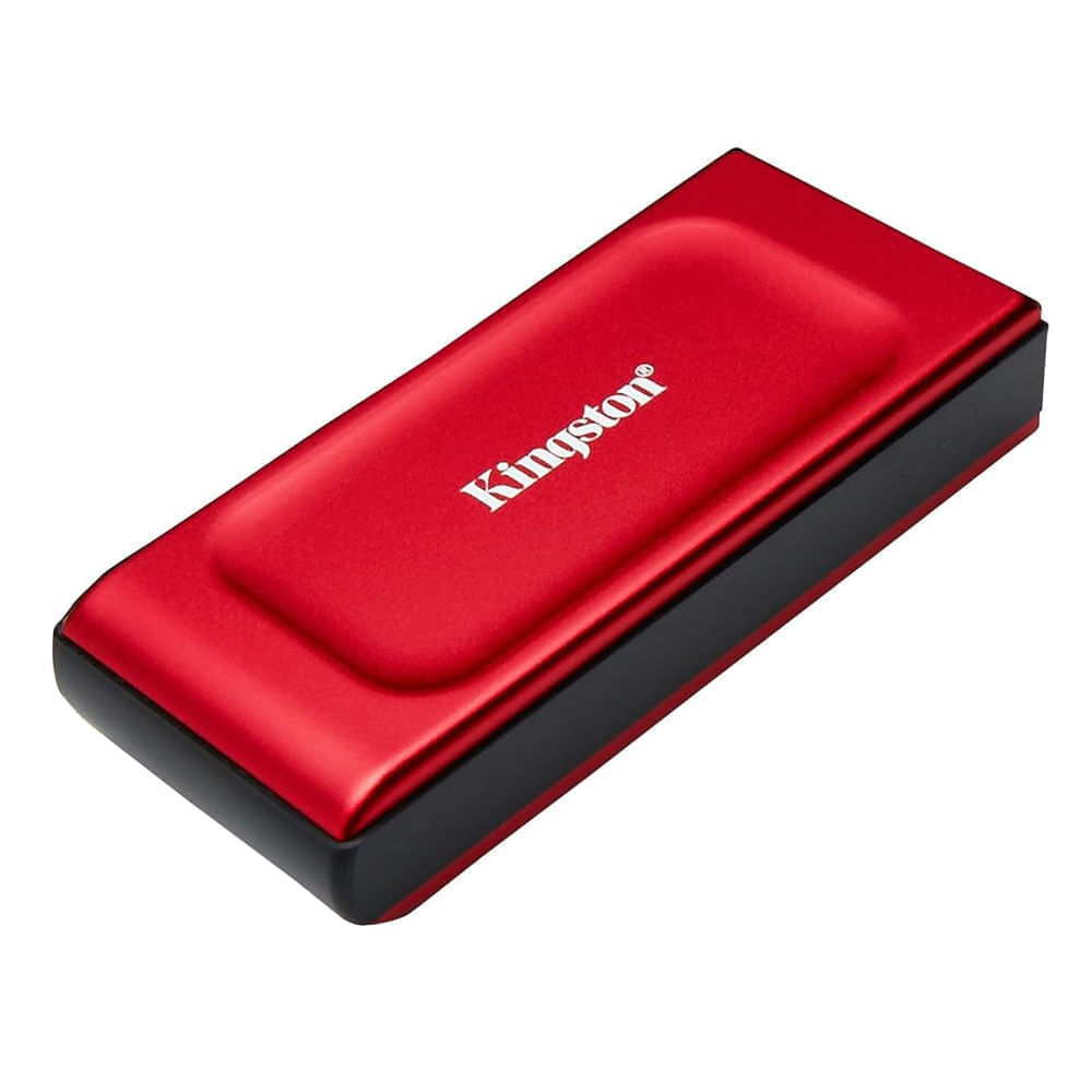 SSD externo Kingston XS1000 2TB, USB 3.2, Gen2, Velocidad de lectura hasta 1.050 MB/s, compatible iOS, Android y consolas de videojuegos, rojo