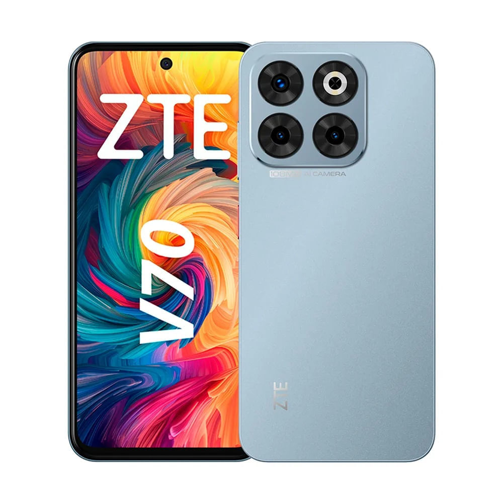 Celular ZTE Blade V70 4G 256GB, 8GB RAM, cámara principal 108 MP y frontal 16MP, 6.7", gris