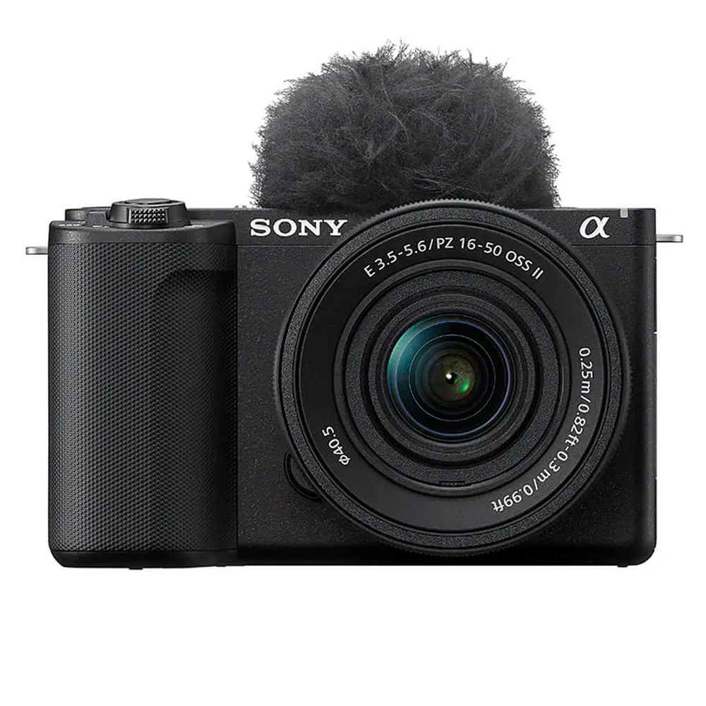 Cámara compacta Sony ZV-E10 II, 26MP, sensor APS-C Exmor R CMOS, video 4K, Wi-Fi y Bluetooth, zoom 16-50mm, negro