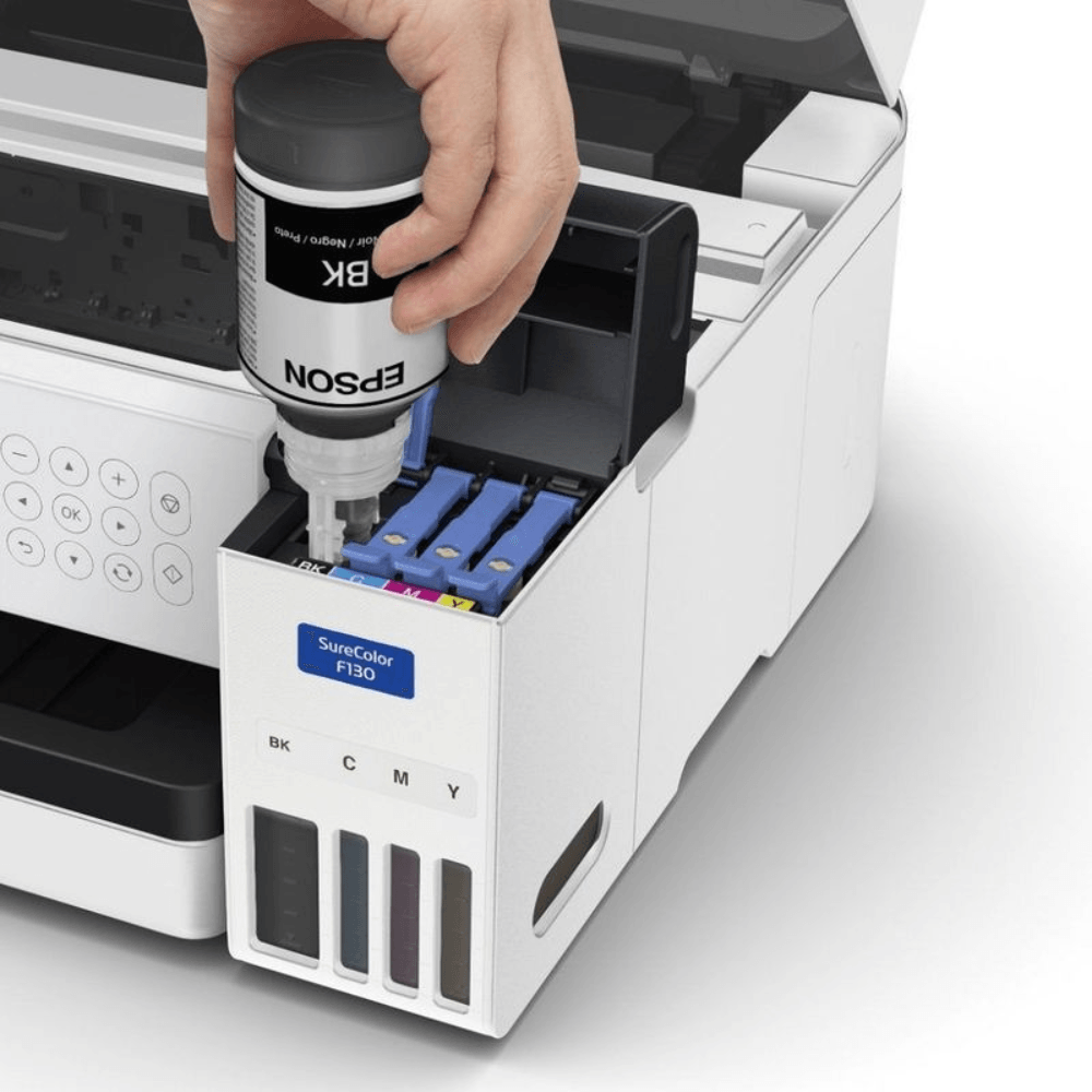Imagen 2 del producto Impresora Epson sublimación SureColor F170, inalámbrica, Wi-Fi, inyección de tinta con tanques recargables, blanco
