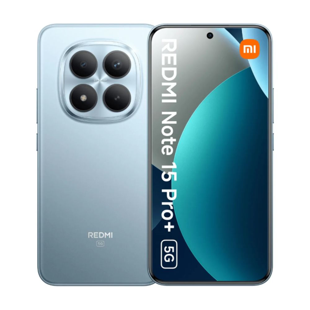 Celular Xiaomi Redmi Note 15 Pro Plus 5G 512GB, 12GB RAM, cámara trasera 200MP y frontal 32MP, 6.83", glacier blue