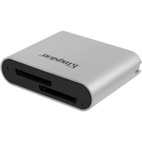 Lector de tarjetas Kingston Workflow SD USB-C, 2 ranuras UHS-II, hasta 5 Gb/s, portátil, eficiente