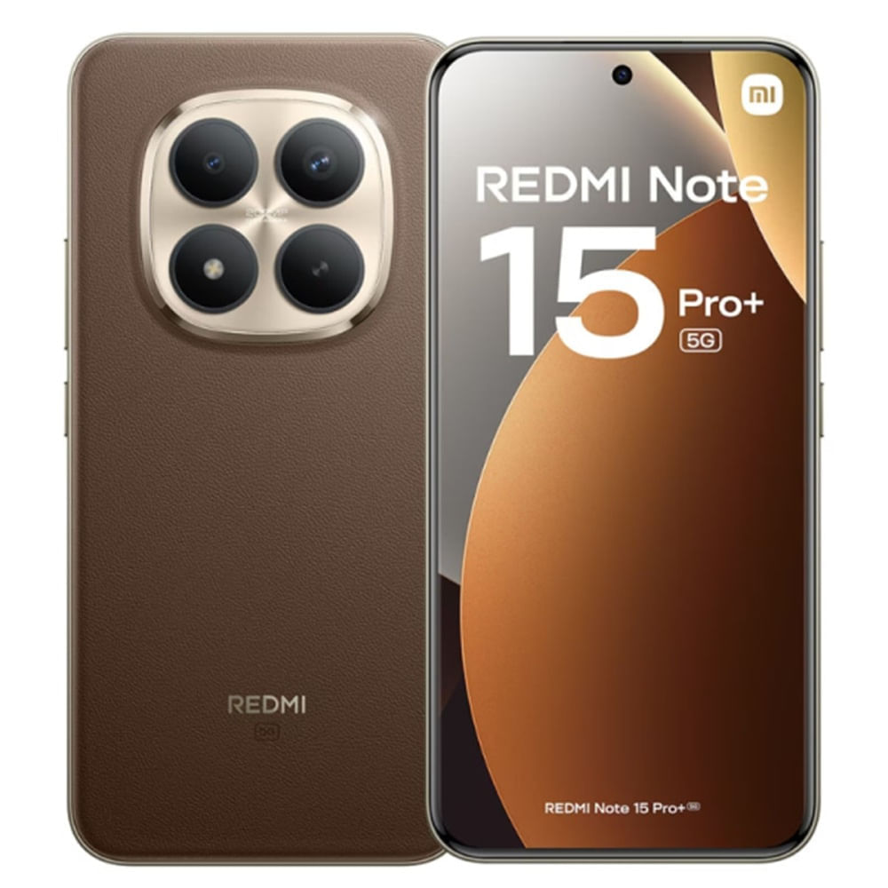 Celular Xiaomi Redmi Note 15 Pro Plus 5G 256GB, 8GB RAM, cámara trasera 200MP y frontal 32MP, 6.83", mocha brown