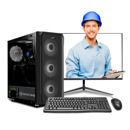 PC armada: Intel Core i7 12700F, 500GB SSD, 16GB RAM, case de torre, FreeDos - sin sistema operativo, monitor 24" IPS + teclado
