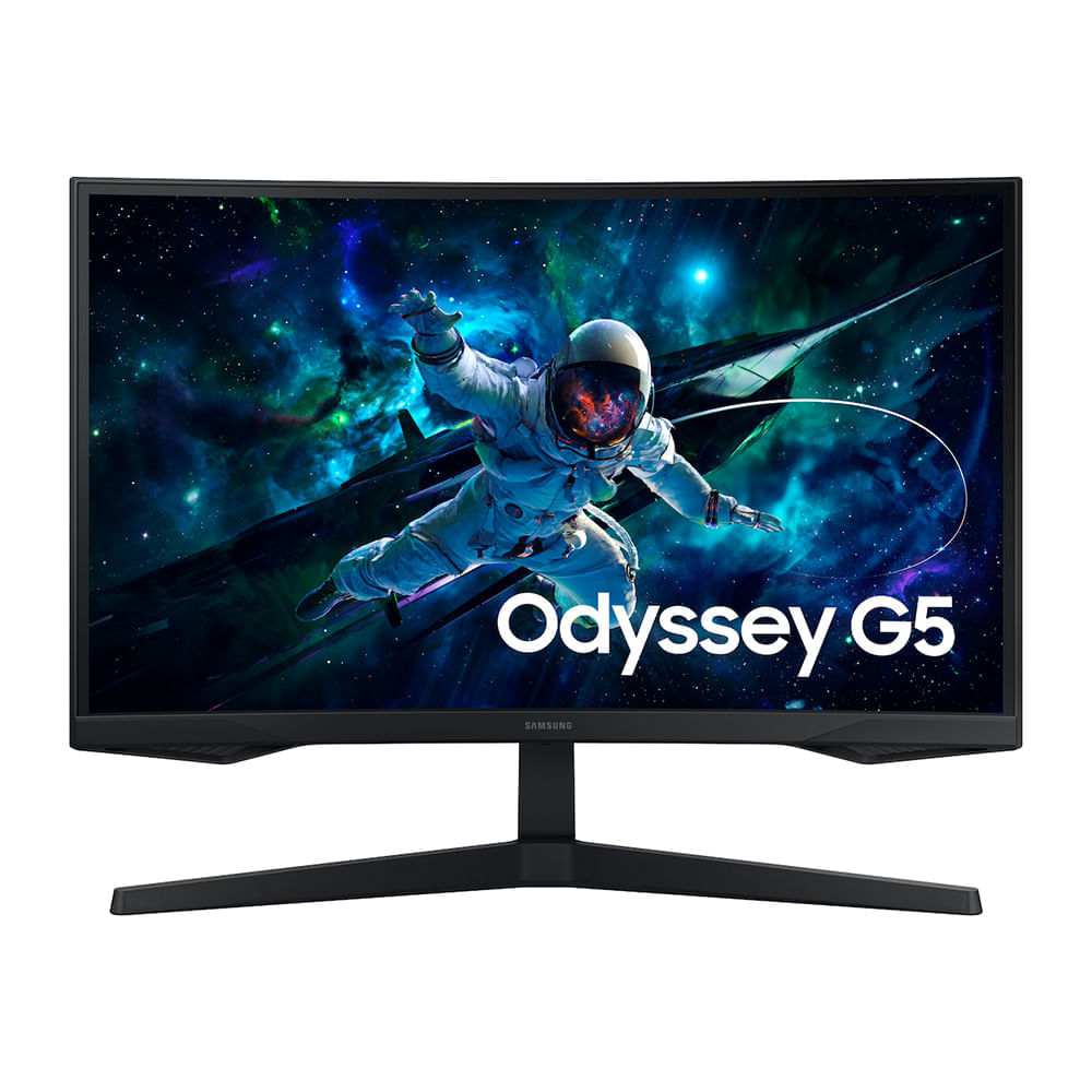 Monitor gamer curvo Samsung Odyssey G5 LS27CG552ELXPE 27" Panel VA, QHD, 165 Hz, 1ms, entradas HDMI/DisplayPort
