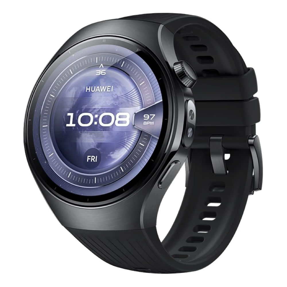Smartwatch Huawei Watch 5 pantalla 46mm/ AMOLED 1.5", Esim, GPS, X-tap, resistencia al agua 5 ATM, batería hasta 11 días, negro