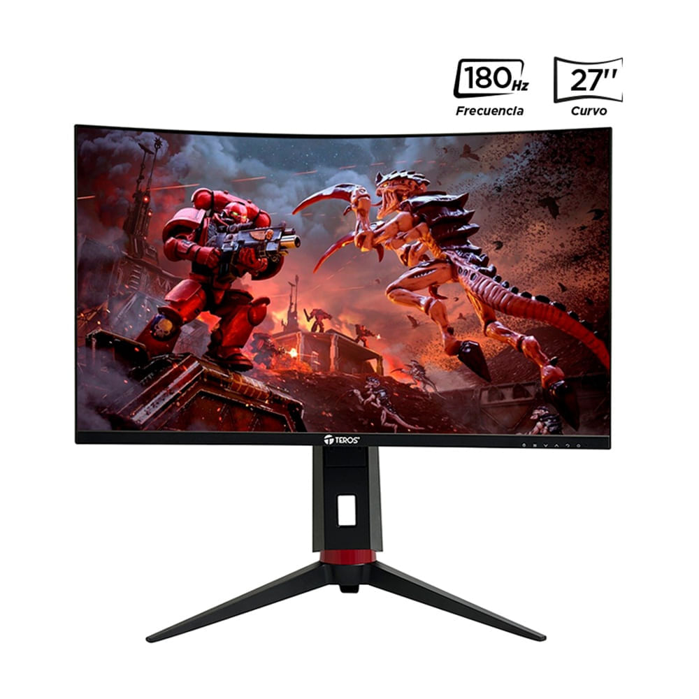 Imagen 2 del producto Monitor gamer curvo Teros TE-2767G 27"" Panel VA, QHD(2560x1440), 180Hz, 1ms