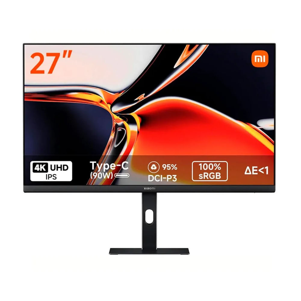Monitor gamer plano Xiaomi A27Ui 27" Panel IPS, HD+(1600x900), 60 Hz, 5 ms, negro