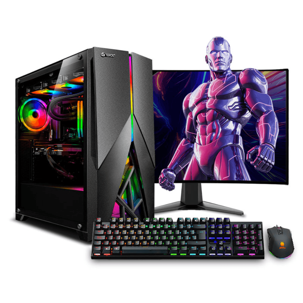 PC armada: Ryzen 7 7800X3D, 1TB SSD, 32GB DDR5 RAM, case Storm, FreeDos - sin sistema operativo, monitor 27" + teclado